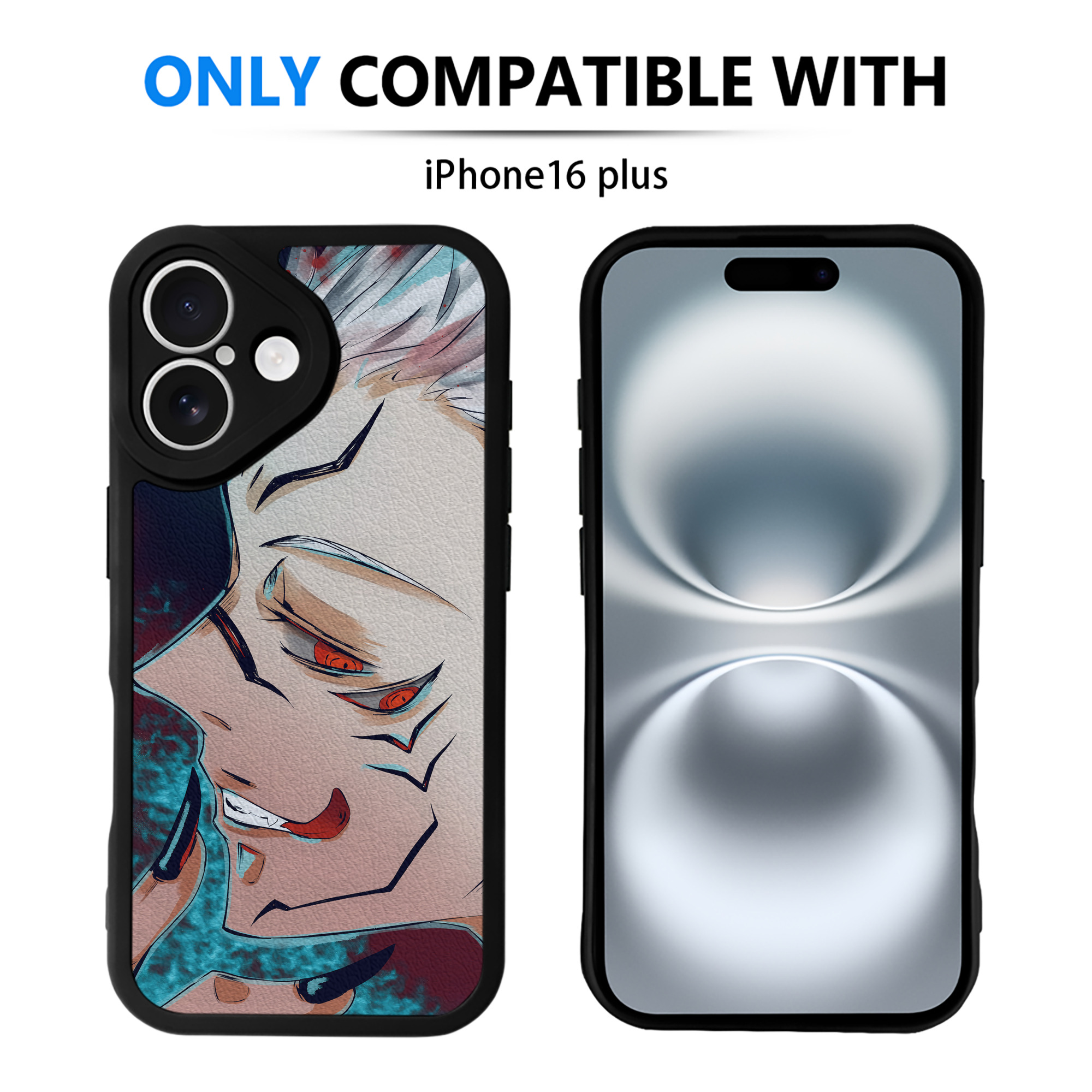 （画像用） 呪術廻戦 Jujutsu Kaisen 【iPhone 16シリーズ対応】シリコンスマホケース（レザー調） 材質：シリコン